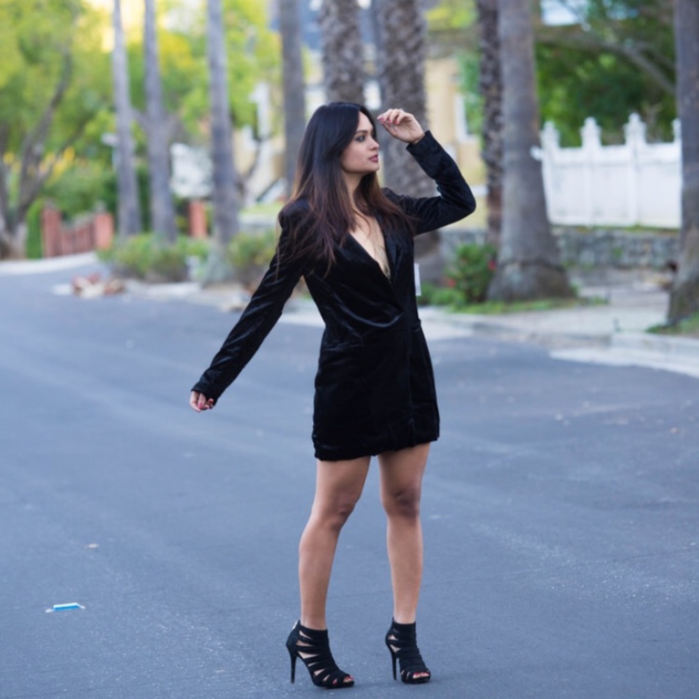 Velvet Blazer Dress
